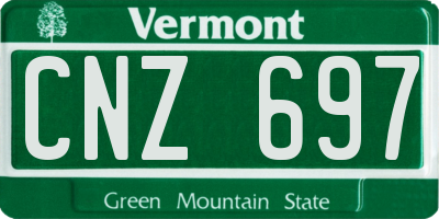 VT license plate CNZ697
