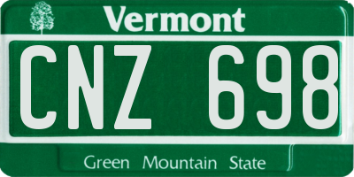 VT license plate CNZ698
