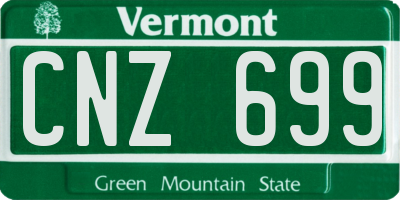 VT license plate CNZ699