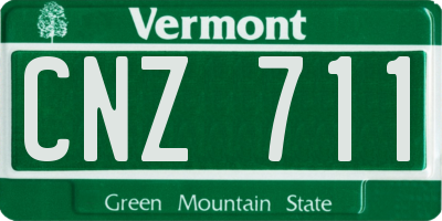 VT license plate CNZ711