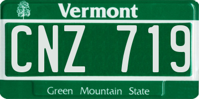VT license plate CNZ719