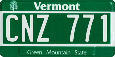 VT license plate CNZ771