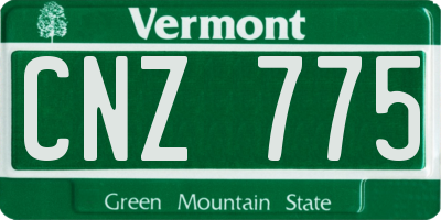 VT license plate CNZ775