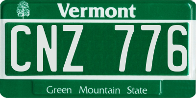 VT license plate CNZ776