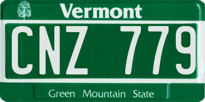 VT license plate CNZ779