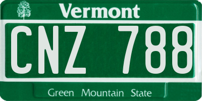 VT license plate CNZ788
