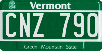 VT license plate CNZ790