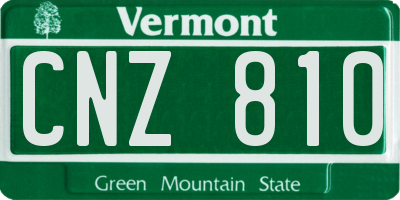 VT license plate CNZ810