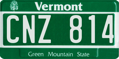 VT license plate CNZ814