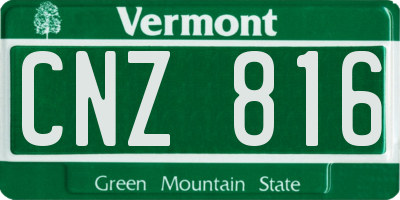 VT license plate CNZ816