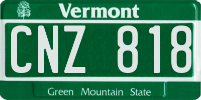 VT license plate CNZ818