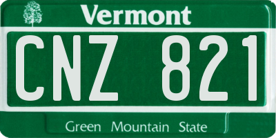 VT license plate CNZ821
