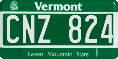 VT license plate CNZ824