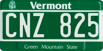 VT license plate CNZ825