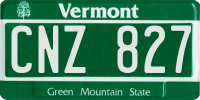 VT license plate CNZ827