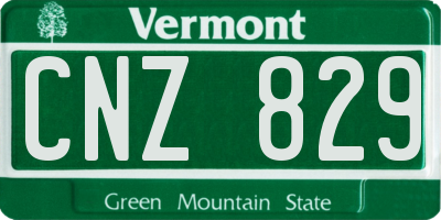 VT license plate CNZ829