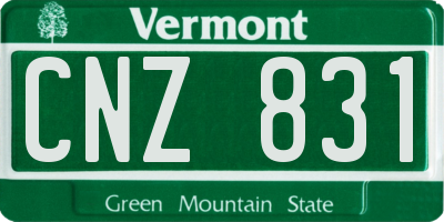 VT license plate CNZ831