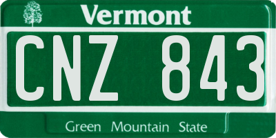 VT license plate CNZ843