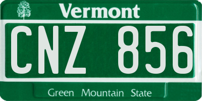 VT license plate CNZ856