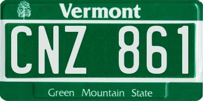 VT license plate CNZ861