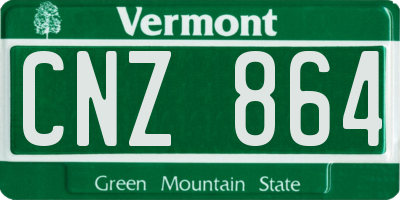 VT license plate CNZ864