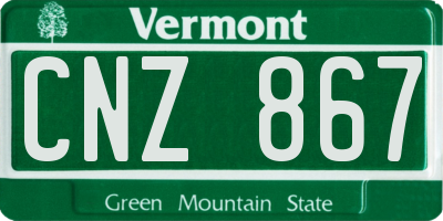 VT license plate CNZ867