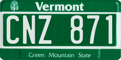 VT license plate CNZ871