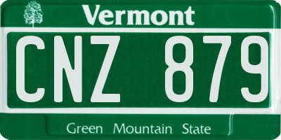 VT license plate CNZ879
