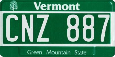 VT license plate CNZ887