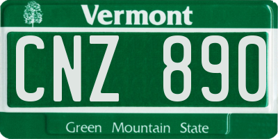 VT license plate CNZ890