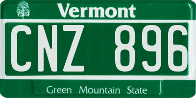 VT license plate CNZ896