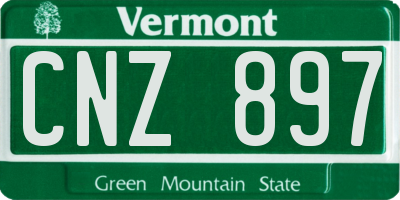 VT license plate CNZ897
