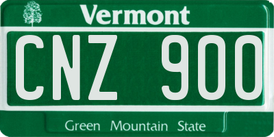 VT license plate CNZ900