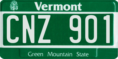 VT license plate CNZ901