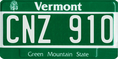 VT license plate CNZ910
