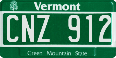 VT license plate CNZ912