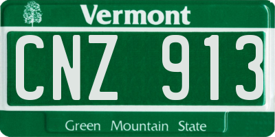 VT license plate CNZ913
