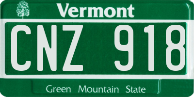 VT license plate CNZ918