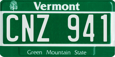 VT license plate CNZ941