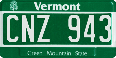 VT license plate CNZ943