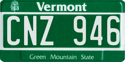 VT license plate CNZ946