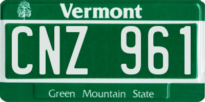 VT license plate CNZ961