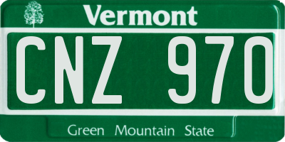 VT license plate CNZ970