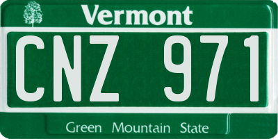 VT license plate CNZ971