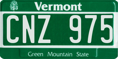 VT license plate CNZ975
