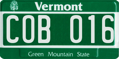 VT license plate COB016