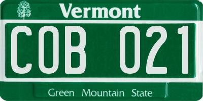 VT license plate COB021