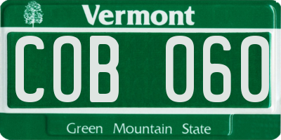 VT license plate COB060