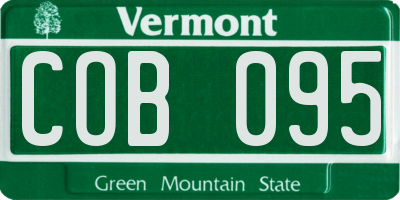 VT license plate COB095