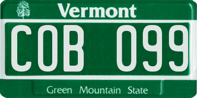 VT license plate COB099